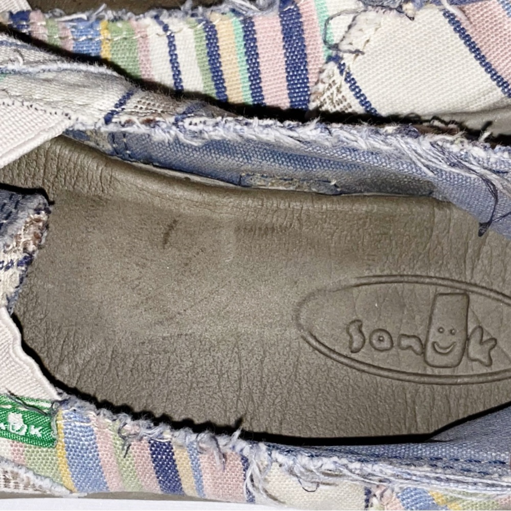 SANUK Women's Striped Slip On Loafers Size 6 - Picture 9 of 10